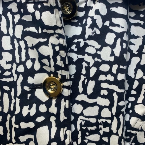 𝅺CHARTER Club Black and white patterned blazer S - Picture 5 of 10